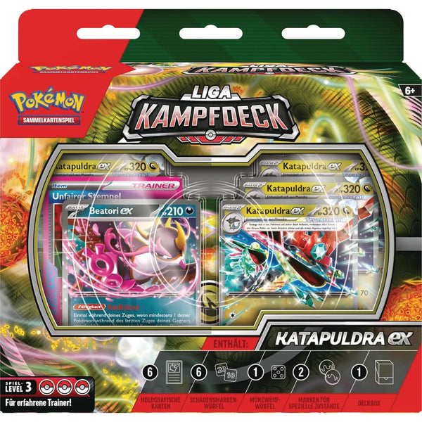 Pokémon TCG Liga-Kampfdeck Katapuldra EX – Turnierfertiges Deck mit zwei Foilkarten und Zubehör
