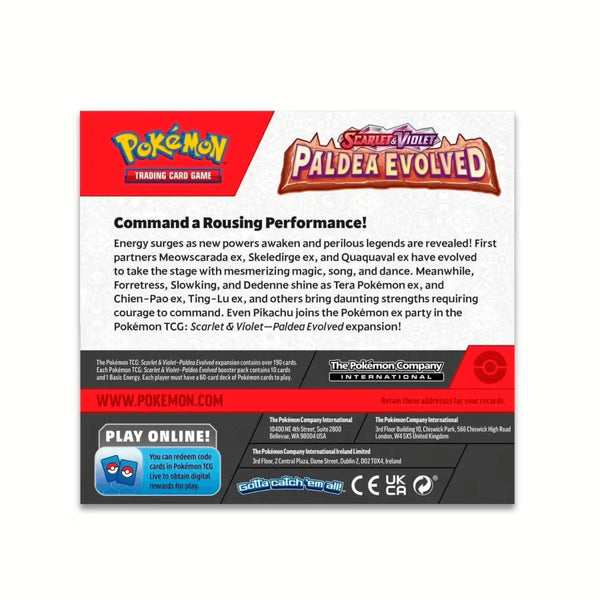Pokemon Paldea Evolved Booster Display SV02 EN