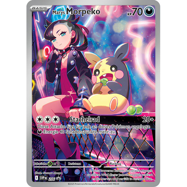 Exklusive Promokarte Marys Morpeko – stylisches Artwork aus dem Kampfdeck-Set