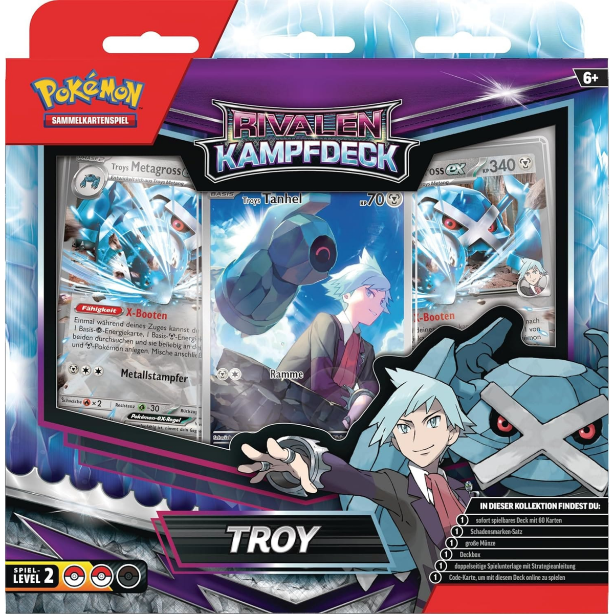 Pokémon TCG Kampfdeck Troy – spielbereites Metagross-Deck mit Trainer Troy Trumm (Steven Stone)