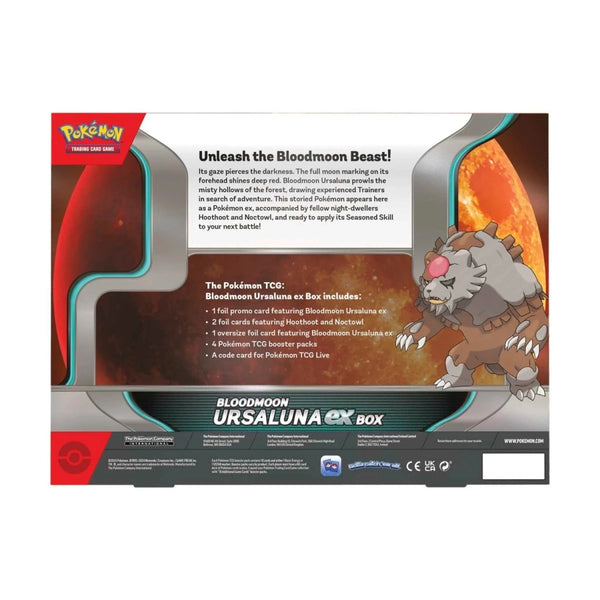 Pokemon Bloodmoon Ursaluna ex Box Englisch Sealed Neu Rückseite