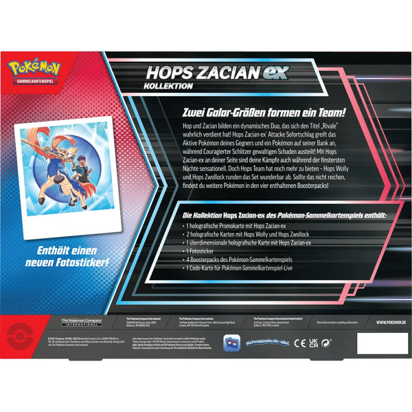 Pokemon Hops Zacian Kollektion Deutsch Rückseite