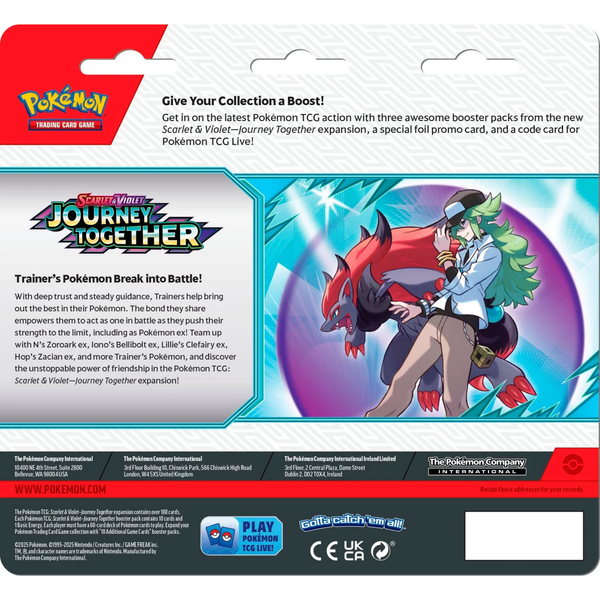 Pokemon Journey Together 3-Pack Blister Scrafty