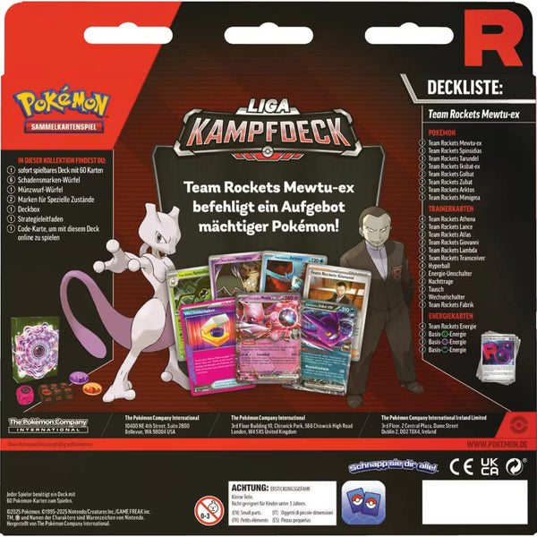 Pokemon Team Rockets Mewtu ex Liga Kampfdeck