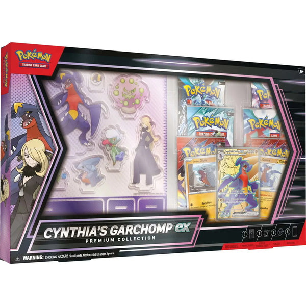 Einblick in die Cynthia's Garchomp EX Box – Inhalt mit Karten, Boostern und Extras