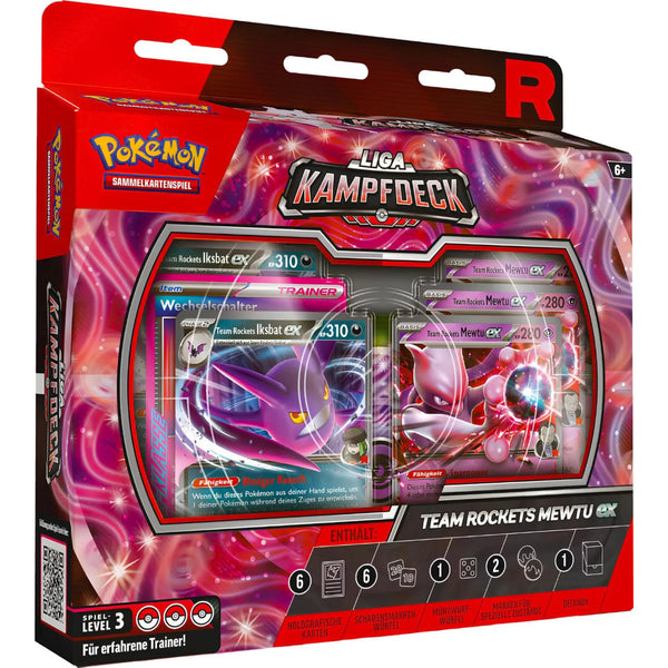 Pokemon Team Rockets Mewtu ex Liga Kampfdeck