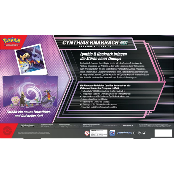 Rückseite der Cynthias Knakrack EX Premium-Kollektion – Inhalt, Features und Produktinfos