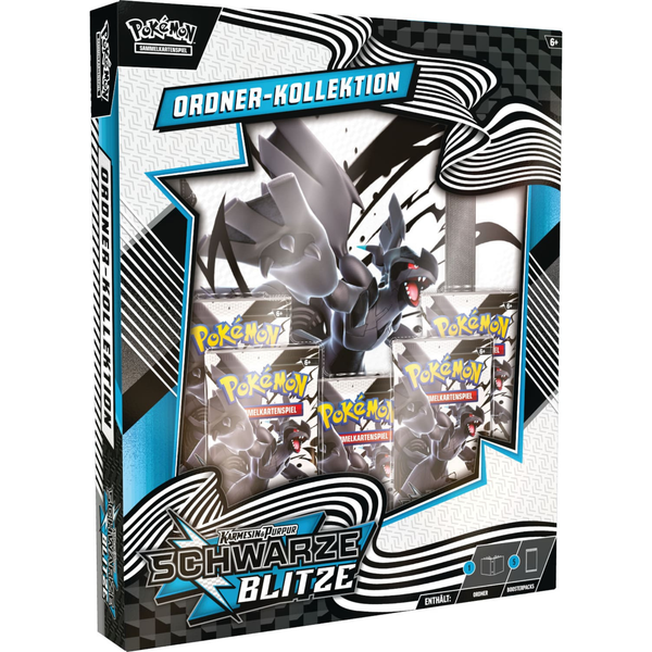 Pokémon TCG Ordner-Kollektion Schwarze Blitze – Box mit Boosterpacks und exklusivem Kartenordner